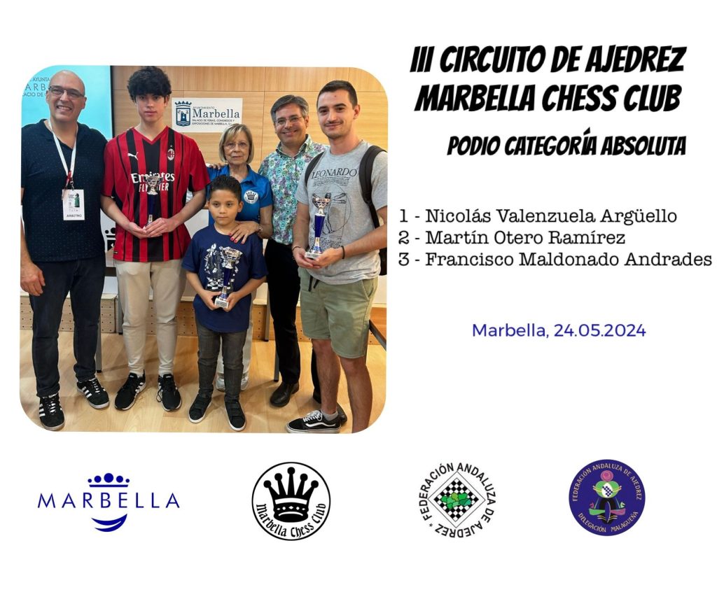 III Circuito de Ajedrez Marbella Chess Club Delegación Deportes Marbella