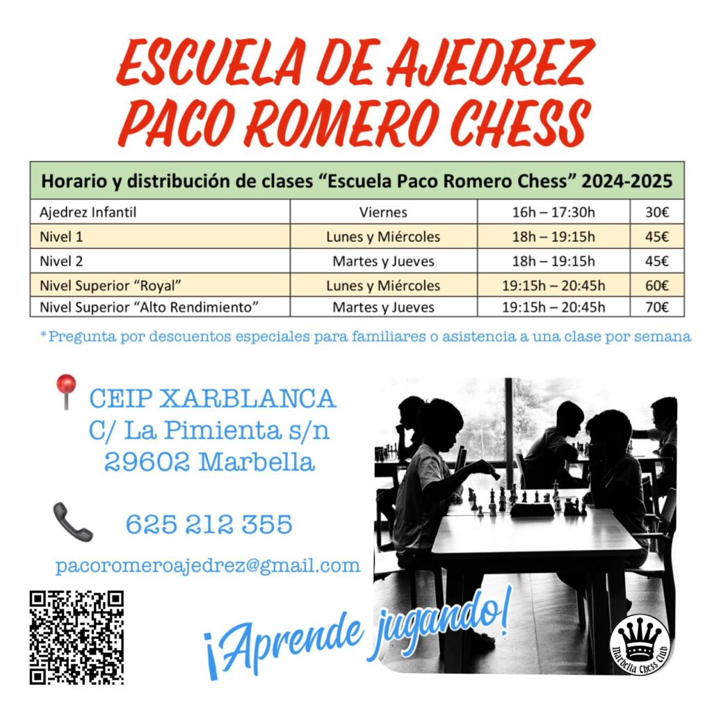 Escuela Ajedrez Paco Romero Chess Marbella Chess Club 2024 2025