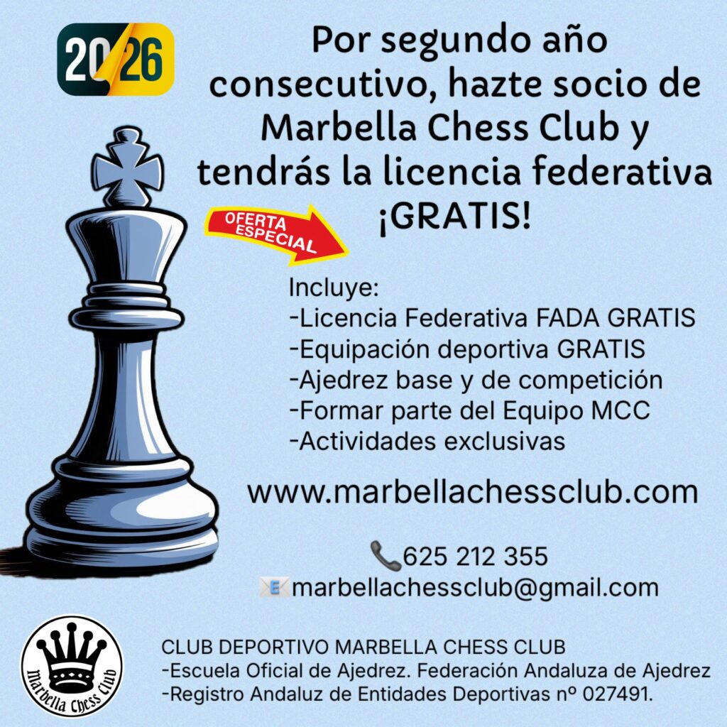 Socios Marbella Chess Club 2026 Ajedrez Marbella