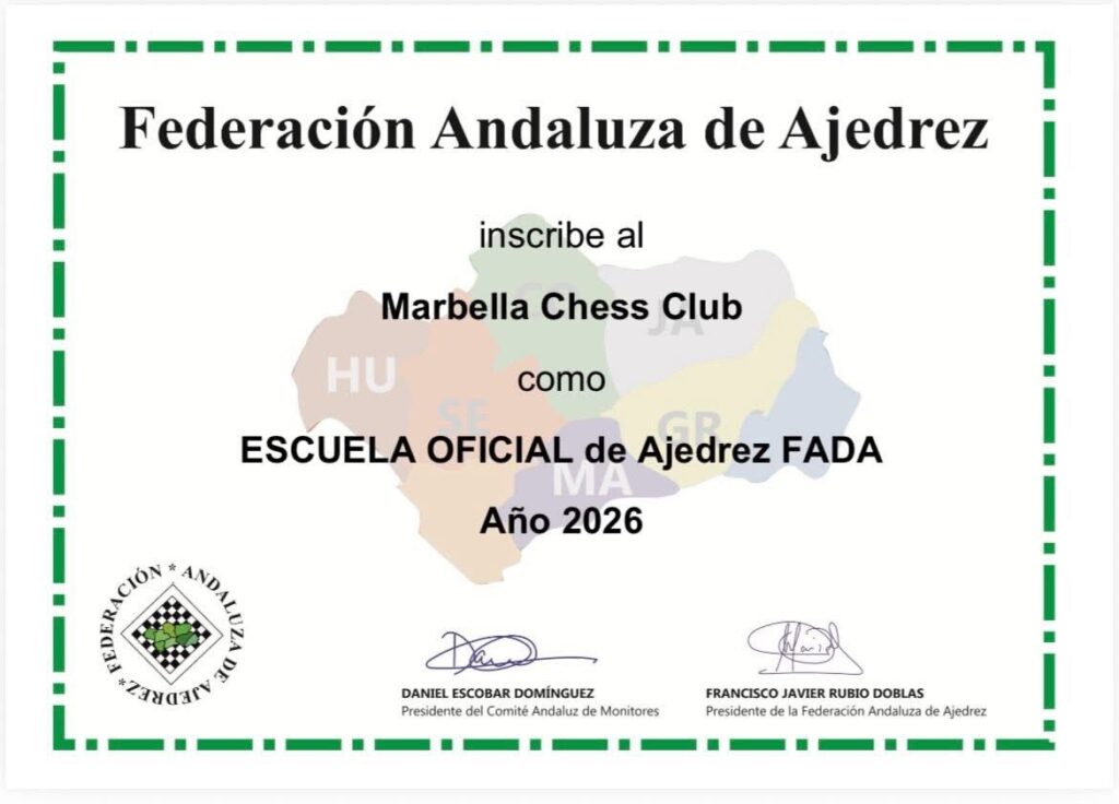 Escuela de Ajedrez FADA 2026 Marbella Chess Club